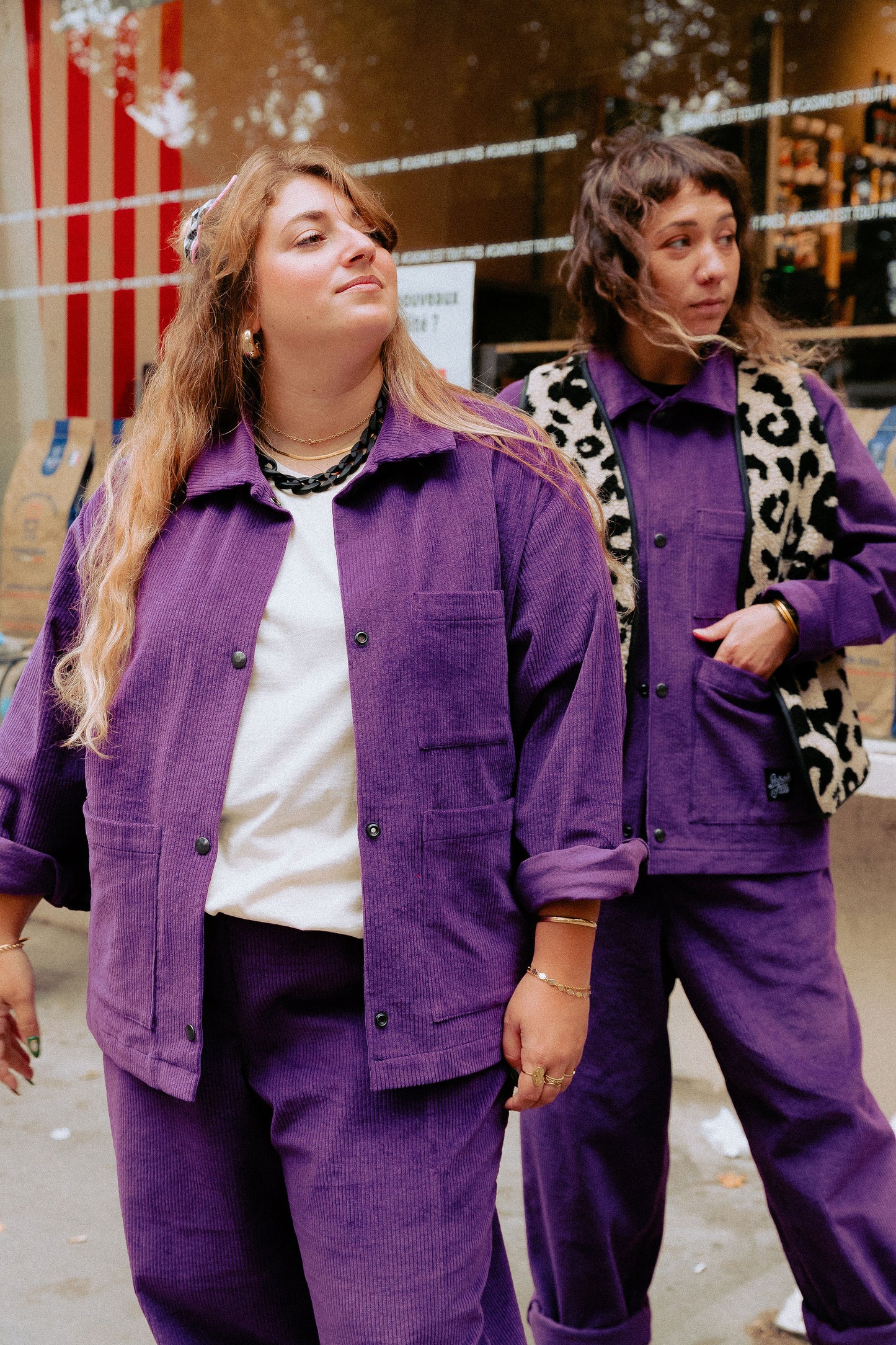 Veste Otis velours violet