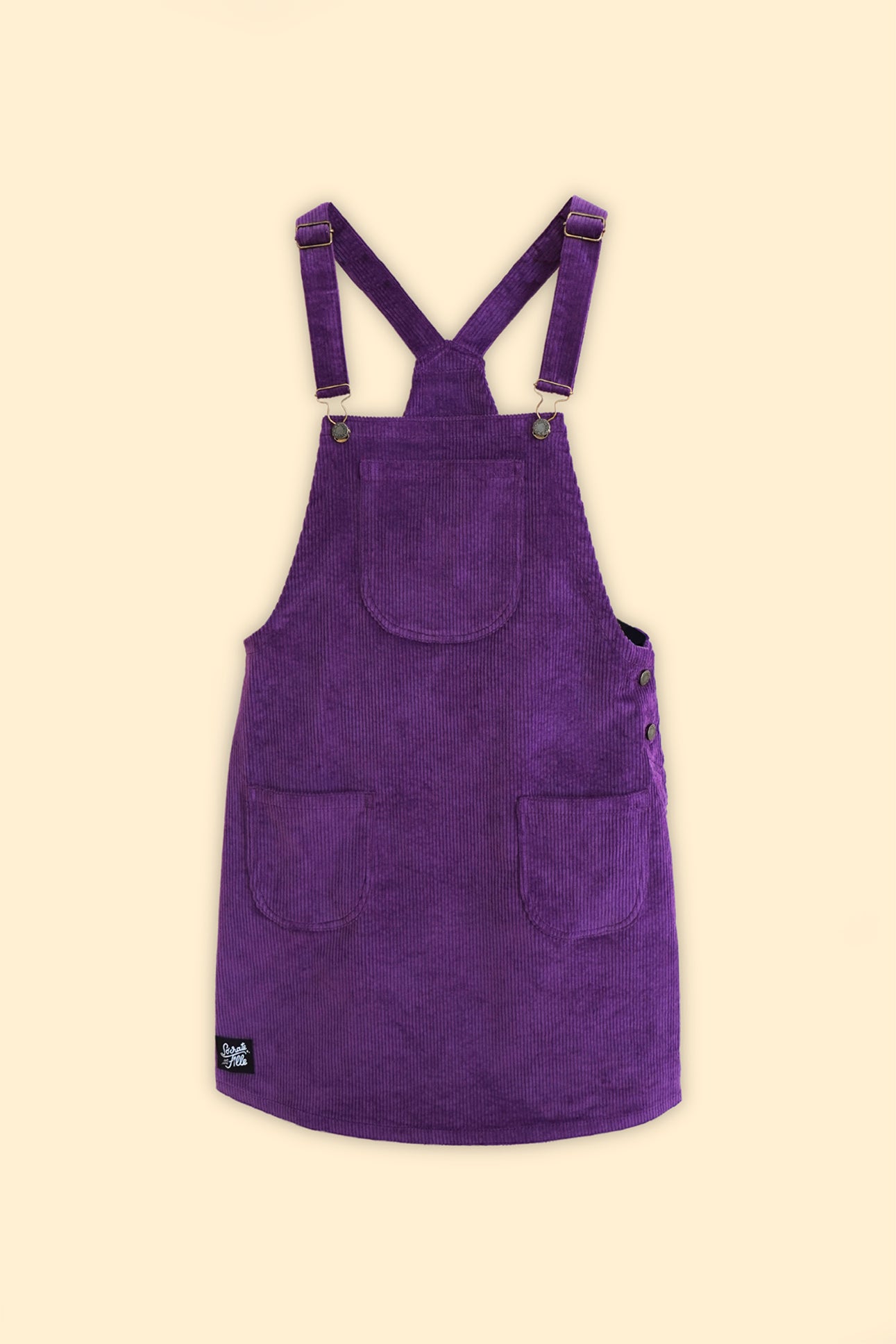 Robe Salopette à Bretelles DDP - Couleur Violet Mûre - Taille 16 Ans (13-14 Ans) - 100% Coton - Neuve Avec étiquettes