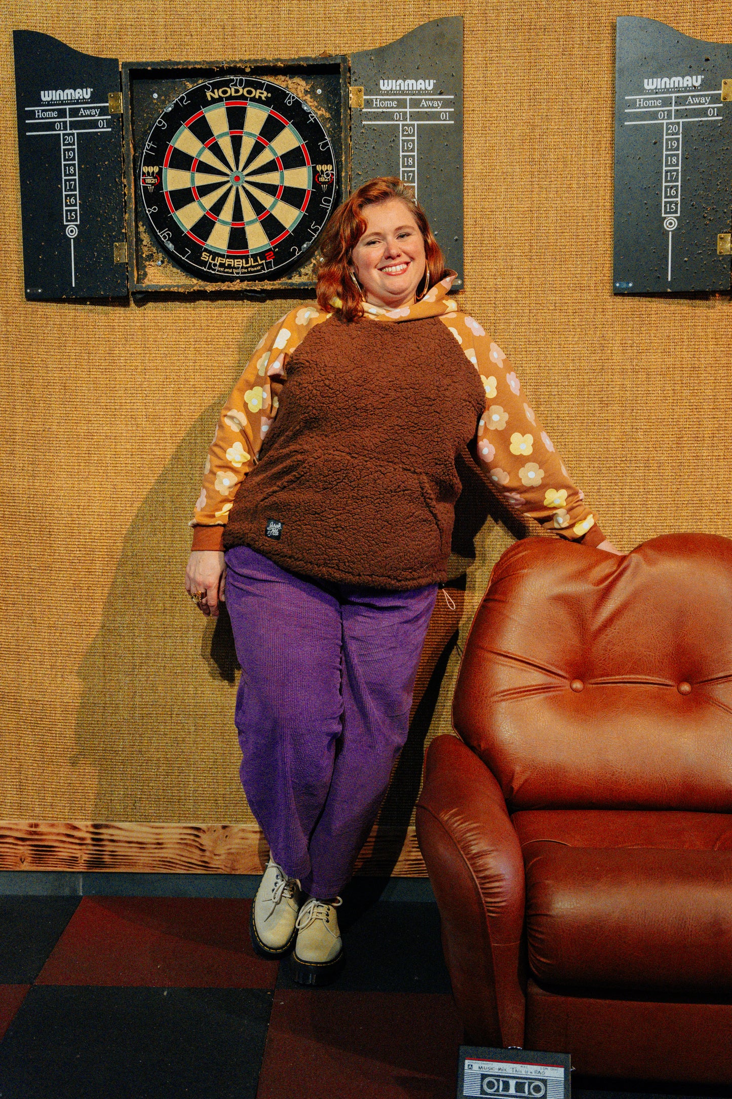 Pantalon Raymond d'hiver - velours violet